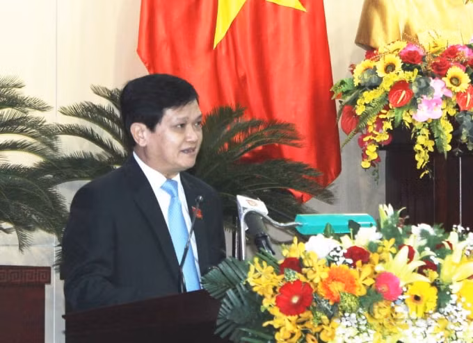 Ông Nguyễn Nho Trung, Chủ tịch HĐND TP Đà Nẵng phát biểu khai mạc.