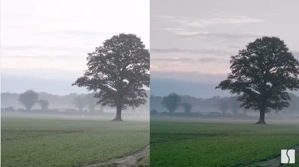 So sánh ảnh chụp từ camera thường và camera có công nghệ Spectral Edge. Ảnh: TechCrunch