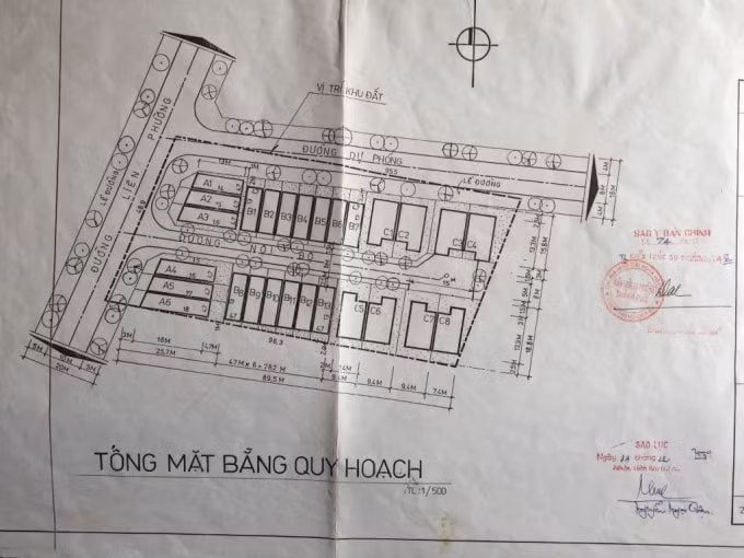 Bản đồ quy hoạch 1/500 khu dân cư hẻm 372 Dương Thị Mười do Văn phòng Kiến trúc sư trưởng TP phê duyệt năm 2000.