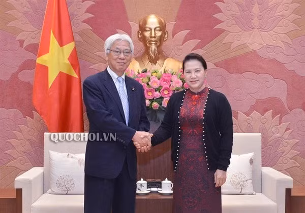 Chủ tịch Quốc hội Nguyễn Thị Kim Ngân tiếp Phó Chủ tịch Thượng viện Nhật Bản Ogawa Toshio. Ảnh: quochoi.vn