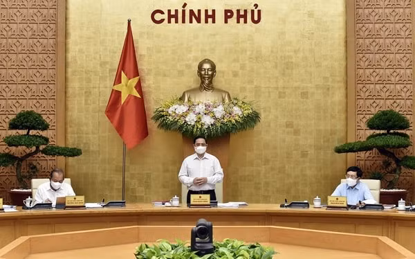 Thủ tướng Chính phủ Phạm Minh Chính chủ trì phiên họp. Ảnh: VGP