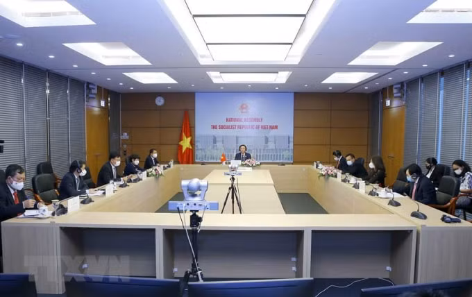 Quang cảnh hội đàm.