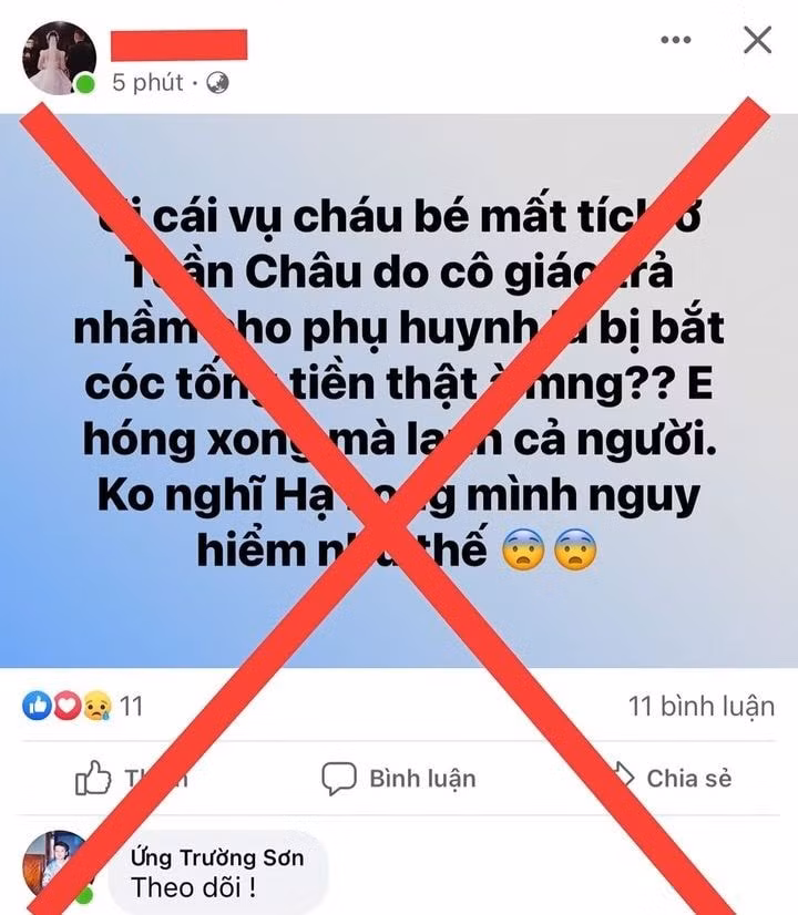 xac minh nguoi dang tin gia chau be 3 tuoi bi bat coc o quang ninh hinh 1