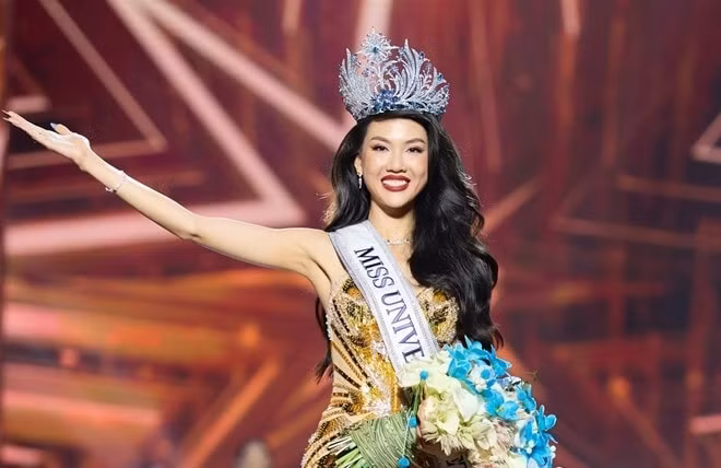 ban to chuc miss universe vietnam xac minh tin don bui quynh hoa hit bong cuoi hinh 1