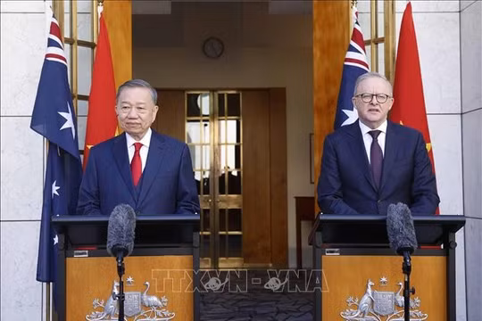 Tổng Bí thư, Chủ tịch nước Tô Lâm và Thủ tướng Australia gặp gỡ báo chí