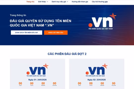 Tên miền ".vn" ký tự sau đấu giá: Giá trị không chỉ nằm ở mức trả giá