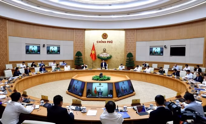Thủ tướng Phạm Minh Chính chủ trì một phiên họp của Chính phủ.