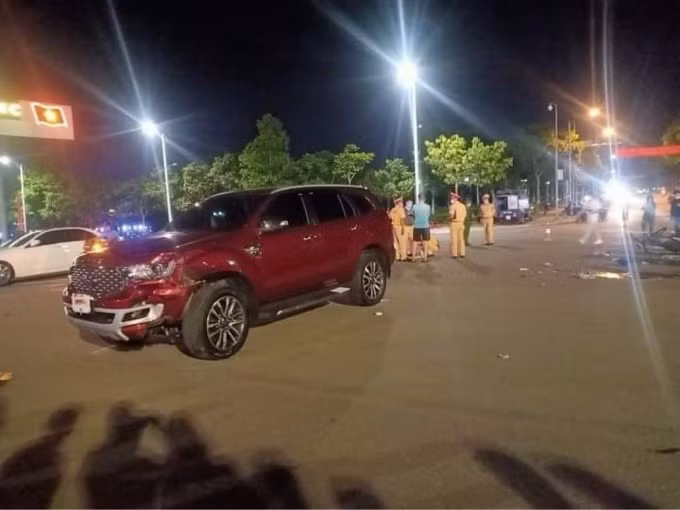 Hiện trường vụ tai nạn.