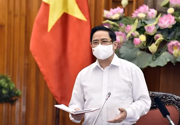 Thủ tướng Phạm Minh Chính phát biểu tại cuộc làm việc. Ảnh: VGP
