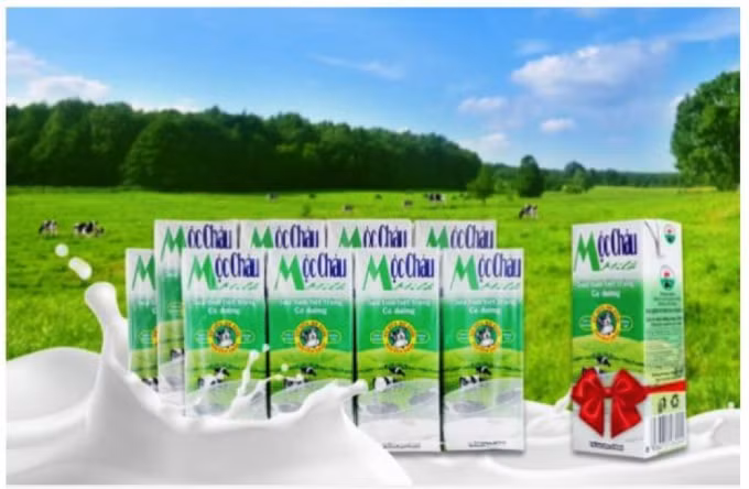 Sản phẩm sữa của Mộc Châu Milk.