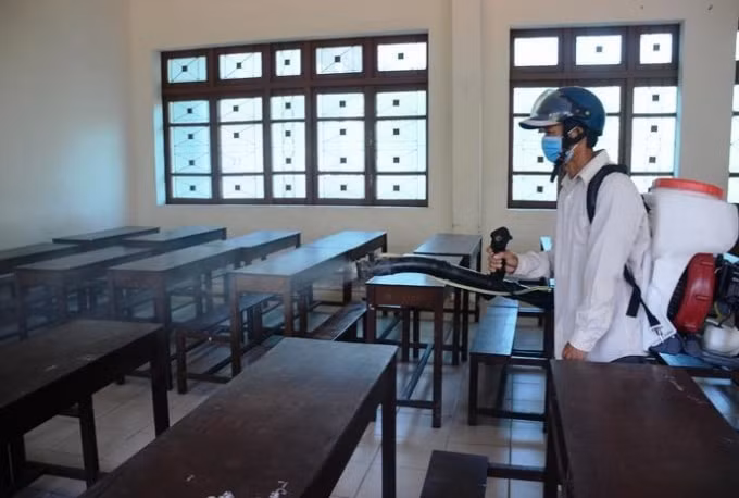 Đà Nẵng, Quảng Nam cho học sinh, sinh viên nghỉ học từ ngày 4/5 để phòng chống dịch Covid-19. (Ảnh: Lê Bằng)