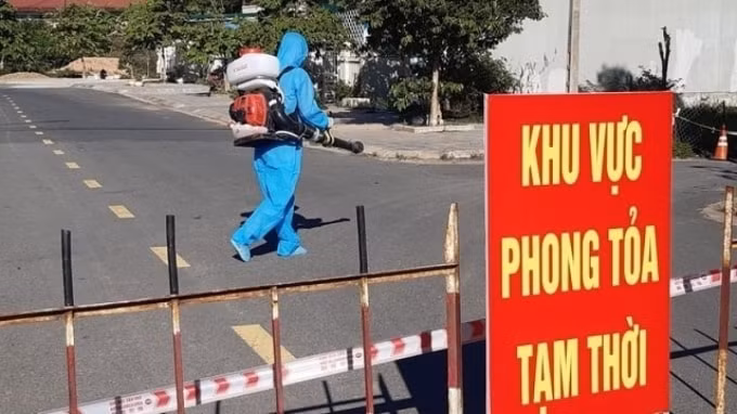 Khu vực phong toả tại Cẩm Giàng, Hải Dương. Ảnh: TL