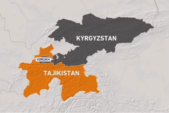 Vorukh là nơi xảy ra xung đột biên giới giữa Kyrgyzstan và Tajikistan - Ảnh: Aljazeera