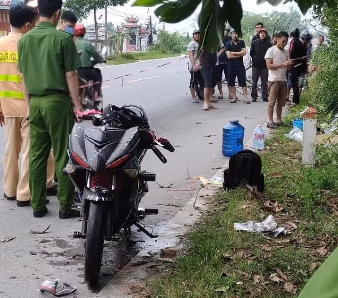 Chiếc xe máy của nạn nhân.