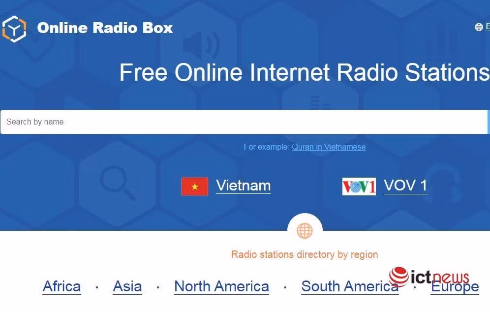 Giao diện của 1 trong 3 website vi phạm bản quyền của VOV.