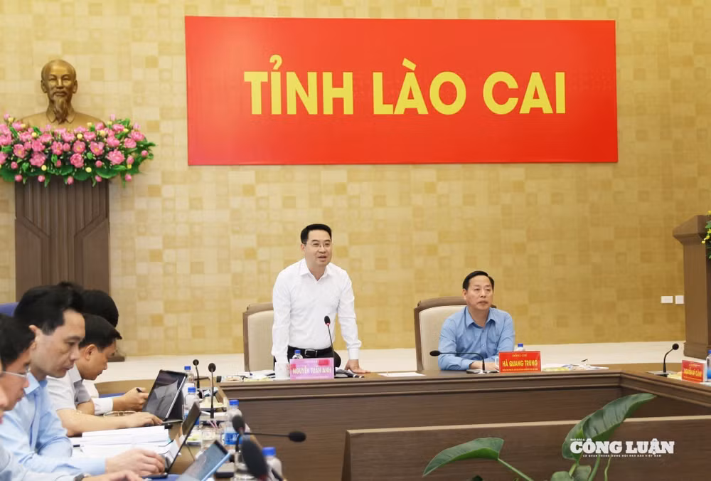 Ông Nguyễn Tuấn Anh - Chủ tịch UBND tỉnh Lào Cai phát biểu