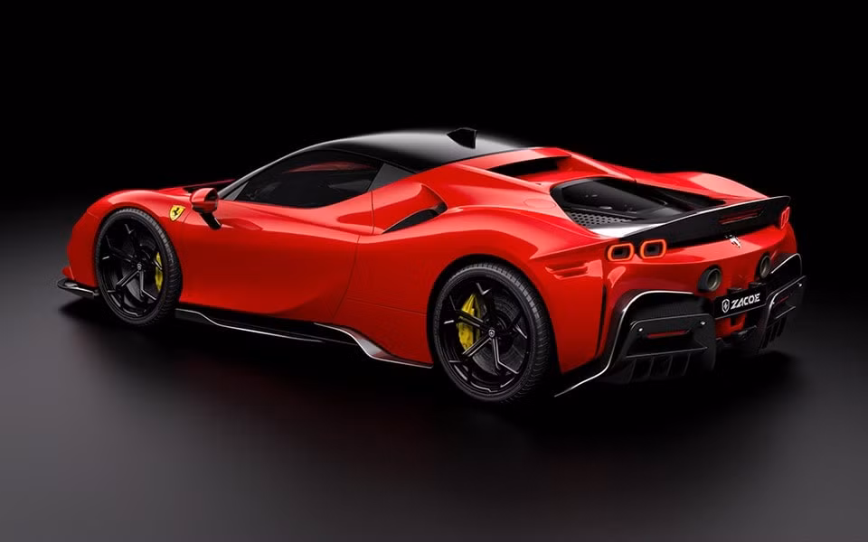 ferrari sf90 stradale duoc lam moi ngoai that voi goi do tu zacoe hinh 3
