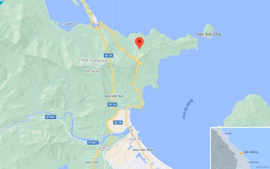 Vụ tai nạn xảy ra tại địa phận phường Hòa Hiệp Bắc (Liên Chiểu, TP. Đà Nẵng). Ảnh: Google Maps