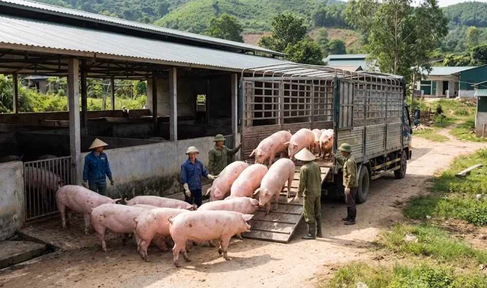 Giá heo hơi hôm nay giảm nhẹ so với ngày trước đó - Ảnh minh họa