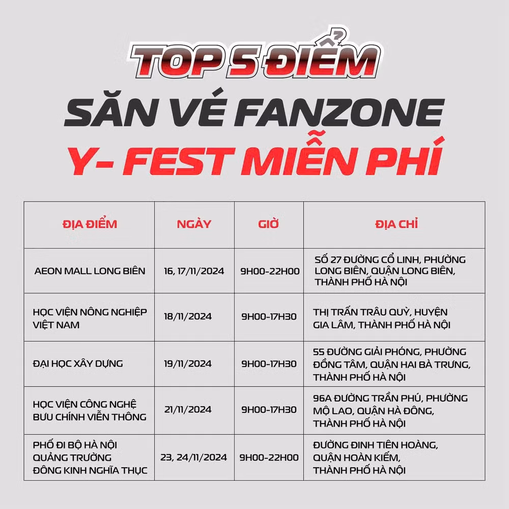 sieu nhac hoi hoanh trang nhat 2024 viettel y fest se duoc to chuc tai pho di bo ha noi hinh 1
