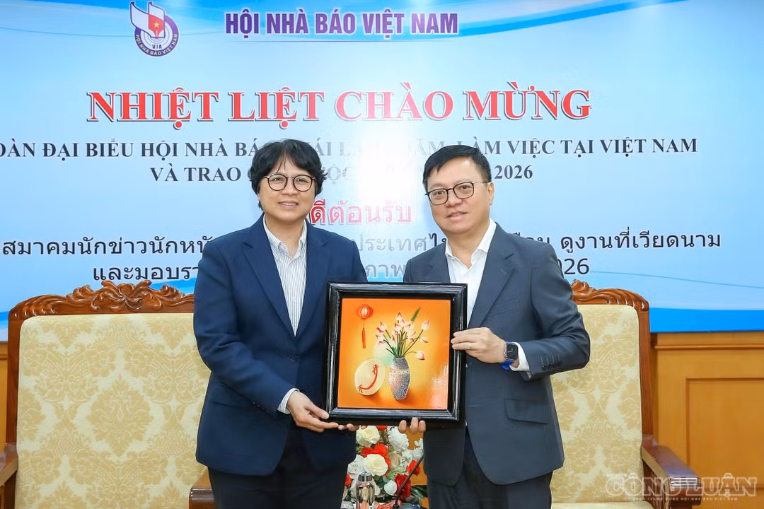 Hội Nhà báo Việt Nam đón đoàn đại biểu Hội Nhà báo Thái Lan thăm và làm việc