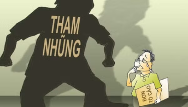 Tranh minh họa tố cáo tham nhũng