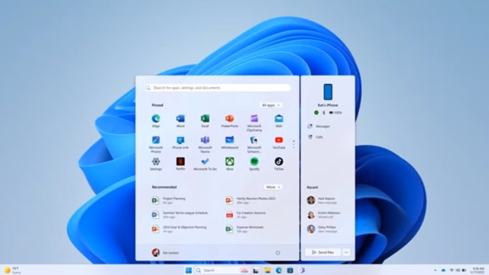 microsoft mo rong ho tro iphone trong menu bat dau cua windows 11 hinh 3