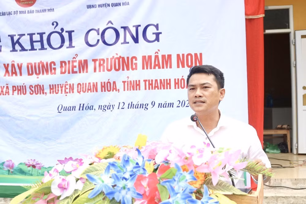 clb nha bao thanh hoa xay dung diem truong mam non tai ban tai giac huyen quan hoa hinh 1