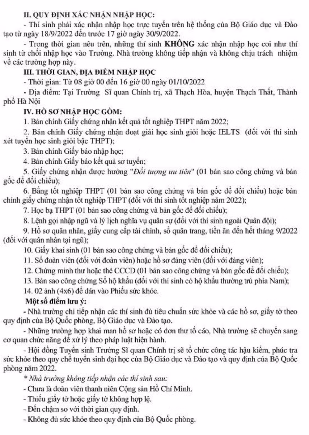 truong si quan chinh tri chinh thuc cong bo diem chuan nam 2022 hinh 2