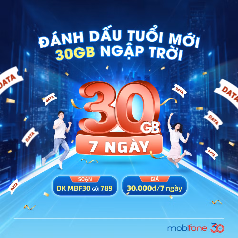 mobifone choi lon uu dai 30gb tri an khach hang mung sinh nhat 30 nam hinh 1