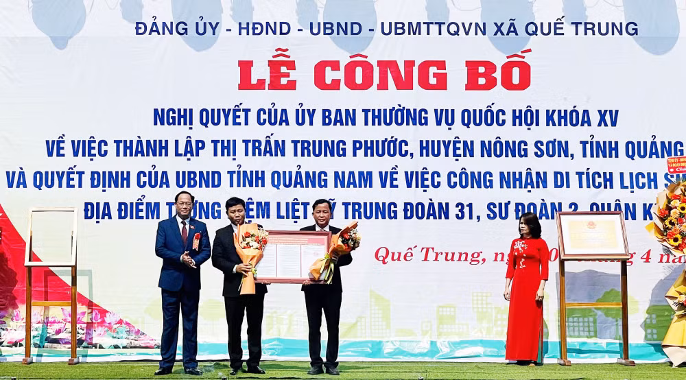 thanh lap thi tran trung phuoc tinh quang nam hinh 1