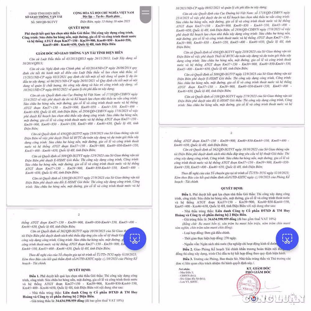 can kiem tra ra soat nhieu goi thau cong ty huy hoang trung tai so gtvt tinh dien bien hinh 1