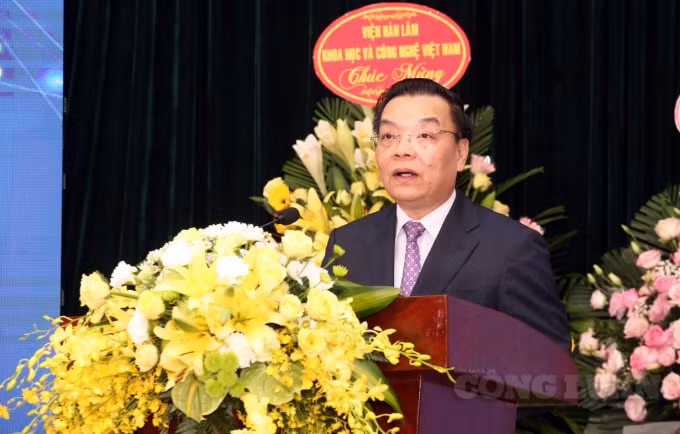 Bộ trưởng Bộ Khoa học và Công nghệ Chu Ngọc Anh phát biểu Khai mạc Lễ kỷ niệm