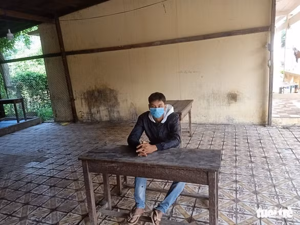 Nam thanh niên đã trình diện và được cách ly tập trung. Ảnh: PV