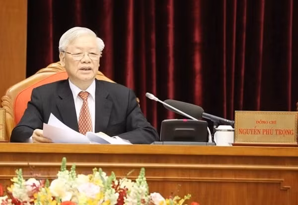 Tổng Bí thư, Chủ tịch nước Nguyễn Phú Trọng phát biểu khai mạc Hội nghị. Ảnh: TTXVN