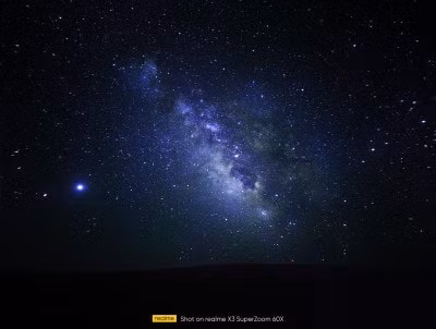 Một bức ảnh chụp dải Ngân hà với Chế độ đầy sao được cho là của Realme X3 SuperZoom.