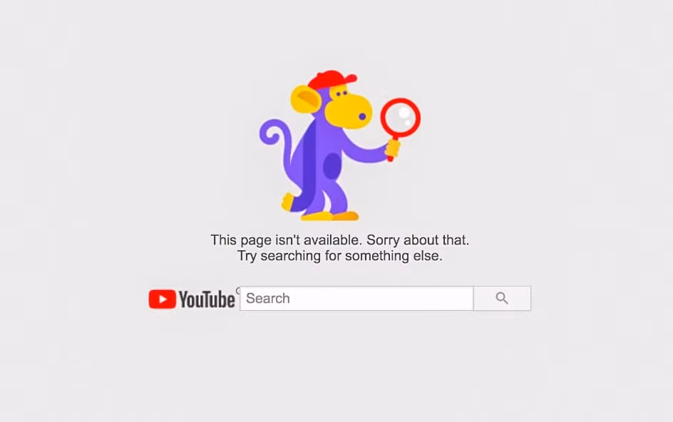 Thông báo khi truy cập YouTube vào sáng 15/5. Ảnh: Cnet