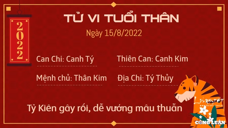 tu vi hom nay 15 8 2022 thu 2 ngay 18 7 am lich cua 12 con giap hinh 9