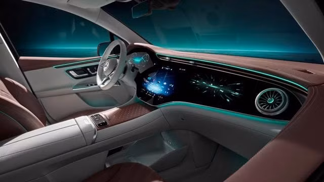 suv dien mercedes benz eqe lo anh noi that hinh 4