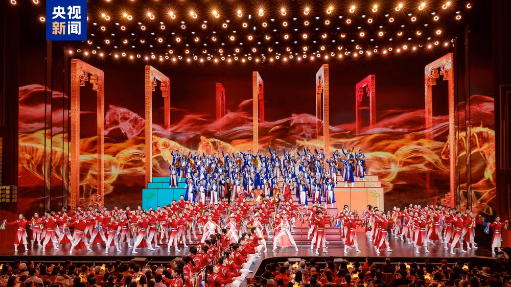 Chương trình Gala Tết Nguyên đán 2026 của Tập đoàn Truyền thông Trung Quốc (CMG) được phát sóng tại Bắc Kinh, Trung Quốc. /CMG