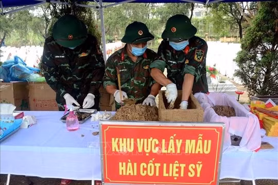 Chiến dịch 500 ngày đêm: Hoàn thành lấy mẫu hài cốt liệt sĩ tại 25/25 nghĩa trang liệt sĩ ở Thanh Hóa