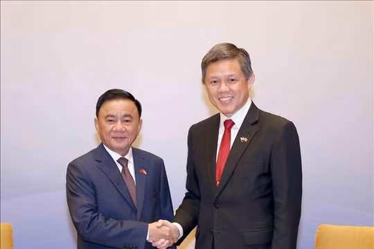 Lễ đón Ủy viên Bộ Chính trị, Thường trực Ban Bí thư Trần Cẩm Tú thăm chính thức Singapore