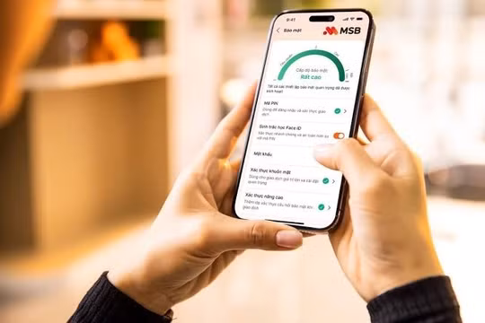 Khi bảo mật cũng được cá nhân hoá trên MSB Digital Bank
