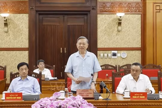 Thông cáo báo chí về cuộc làm việc của Tổng Bí thư, Chủ tịch nước Tô Lâm với Thường vụ Đảng uỷ Thanh tra Chính phủ