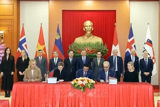 Tổng Bí thư, Chủ tịch nước Tô Lâm chứng kiến Lễ ký Hiệp định thương mại tự do Việt Nam - EFTA