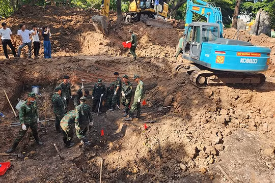 Tìm thấy 256 bộ hài cốt liệt sĩ tại Công viên Lê Thị Riêng