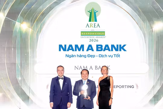 Nam A Bank nhận giải thưởng quốc tế về báo cáo phát triển bền vững 