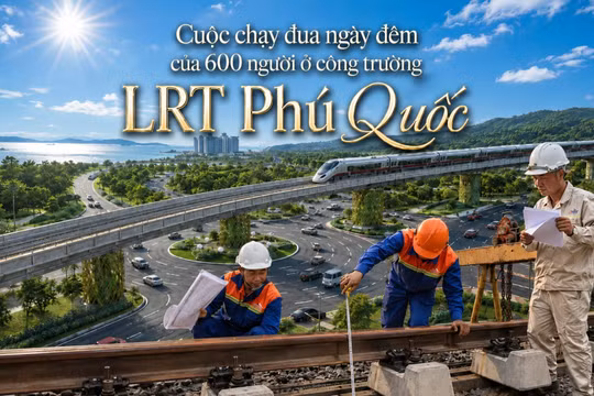 Cuộc chạy đua ngày đêm của 600 người ở công trường tuyến tàu điện LRT nối sân bay Phú Quốc - Trung tâm hội nghị APEC