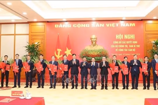 Công bố Quyết định của Bộ Chính trị, Ban Bí thư về công tác cán bộ
