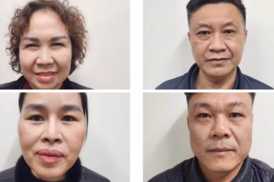 Các bị can: Chu Thị Thành, Lê Thanh An, Nguyễn Thị Bích Liên, Chu Đức Mạnh (từ trên xuống, từ trái sang) - ảnh CAND